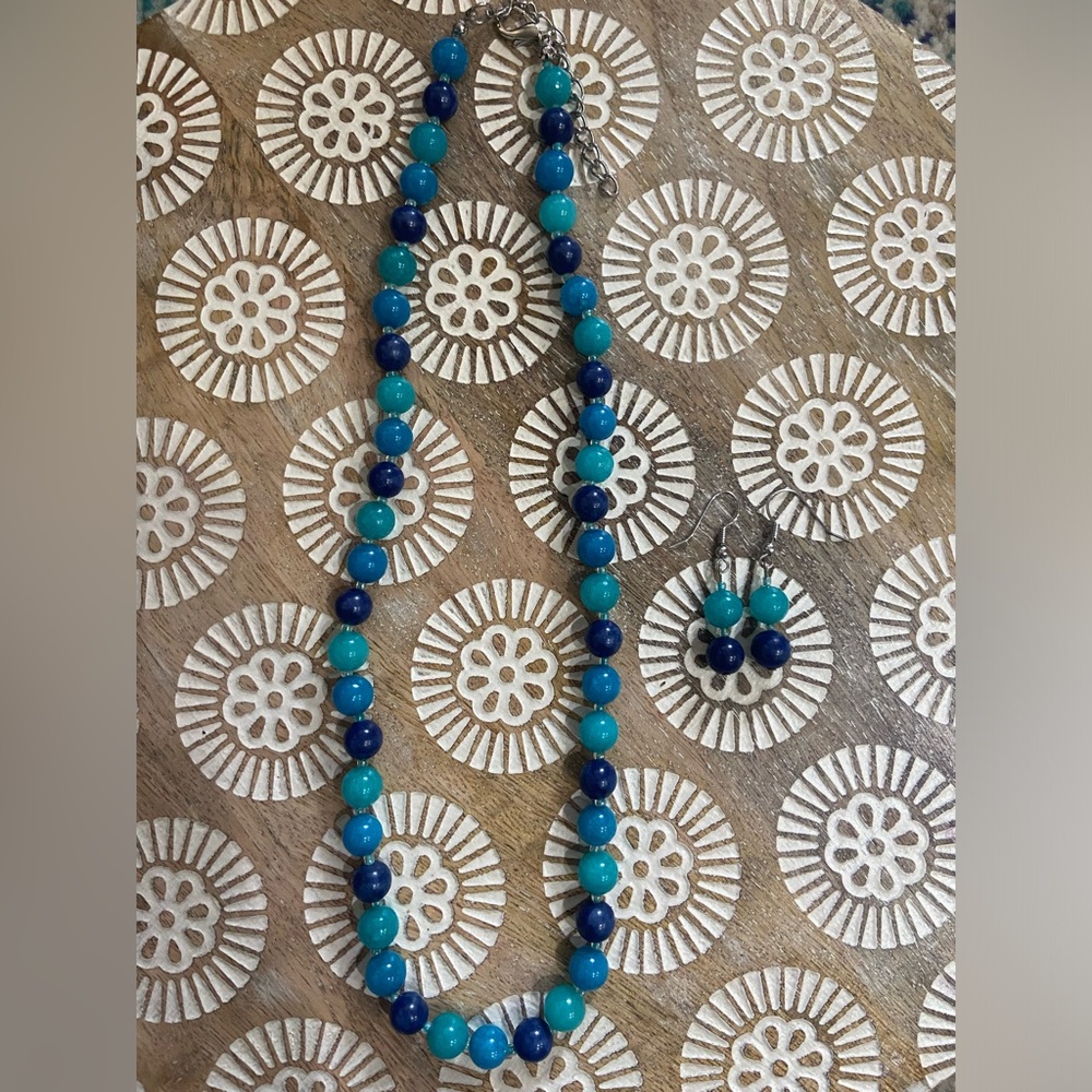 Vintage Lapis necklace set